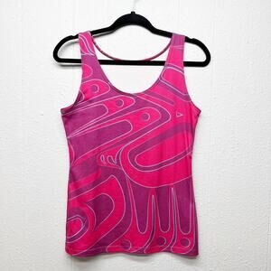 Trickster Psychedelic Print Womens Tank Top Small Barbiecore Colorful Romantic